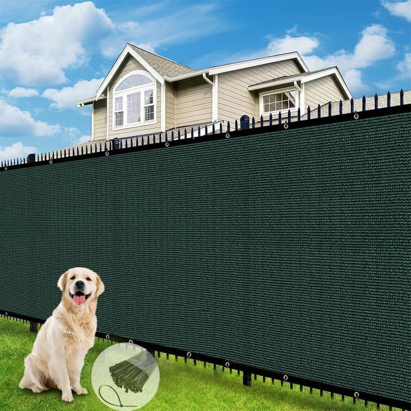 DSDESHU Store Privacy Fence Screen 4 X 20 FT, Heavy Duty Outdoor Shade Mesh Cloth for Garden, Backyard, Patio, Balcony & More – UV Protection, Windproof & Durable – Easy Installation with Grommets, Customizable - Image 1